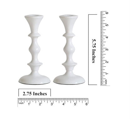 Family dinner Candle Holder (set of 2) 2 Taper Candles INCLUDED