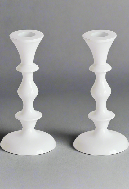 Family dinner Candle Holder (set of 2) 2 Taper Candles INCLUDED