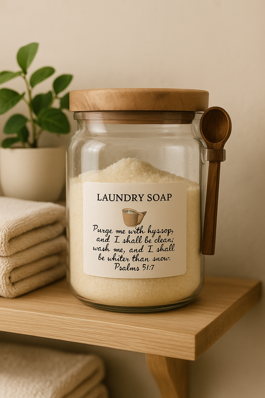 Laundry Detergent Jar and Scooper (Sheer Grace & Grace Unscented)