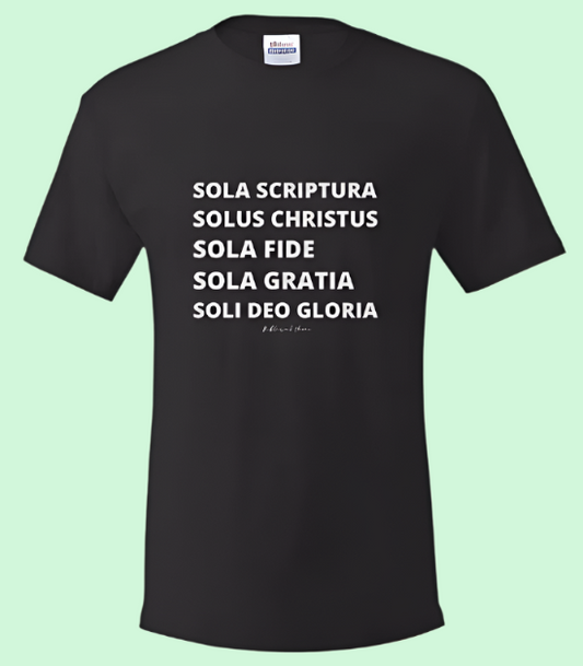 5 Solas Essential T-Shirt+ FREE Faith Journal and Pen